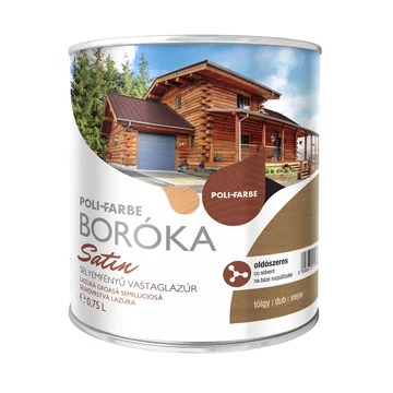 Poli-Farbe Boróka Satin tölgy 0,75 l lazúrfesték