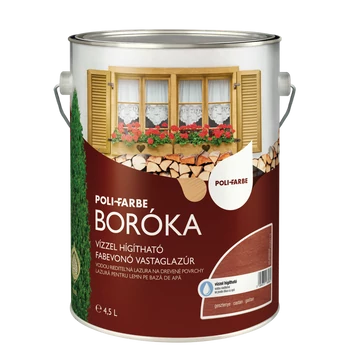 Poli-Farbe Boróka gesztenye 4,5l vizes bázisú lazúrfesték