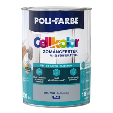 Poli-Farbe Cellkolor Acélszürke RAL 7001 0,8l matt Zománcfesték