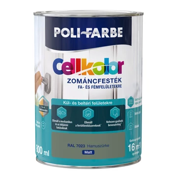Poli-Farbe Cellkolor Hamuszürke RAL 7023 0,8l matt Zománcfesték