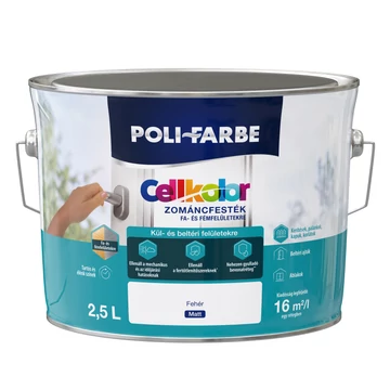 Poli-Farbe Cellkolor fehér 2,5l matt Zománcfesték
