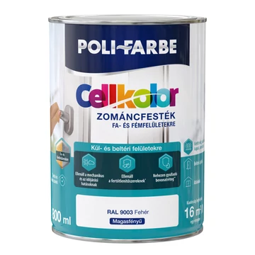 Poli-Farbe Cellkolor fehér 0,8l  magasfényű Zománcfesték