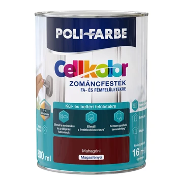 Poli-Farbe Cellkolor mahagóni 0,8l magasfényű Zománcfesték
