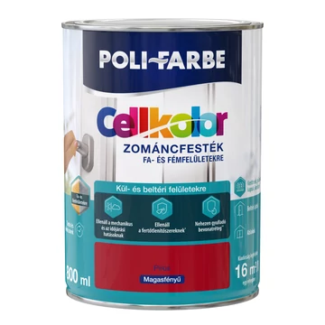 Poli-Farbe Cellkolor piros 0,8l magasfényű Zománcfesték