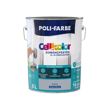 Poli-Farbe Cellkolor szürke 5l selyemfényű Zománcfesték