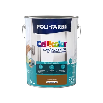 Poli-Farbe Cellkolor világosbarna 5l selyemfényű Zománcfesték