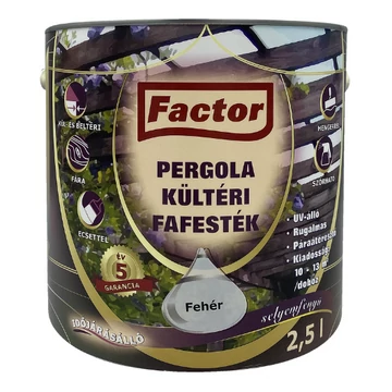 Factor Pergola fehér 2,5 l kültéri fafesték