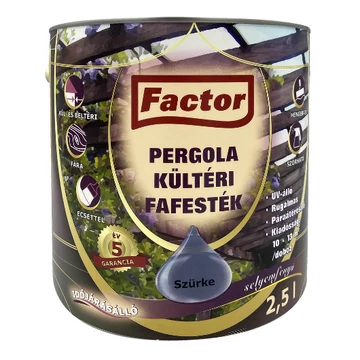 Factor Pergola szürke 2,5 l kültéri fafesték