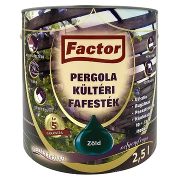 Factor Pergola zöld 2,5 l kültéri fafesték