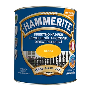 Hammerite közvetlenül rozsdára festék sárga fényes  2,5 l