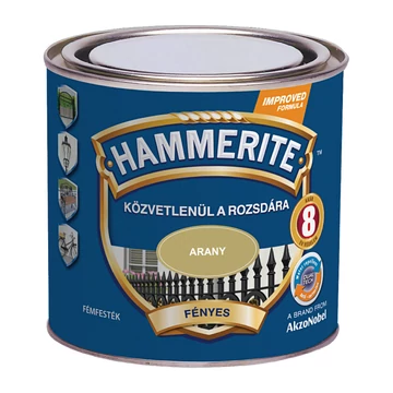 Hammerite közvetlenül rozsdára festék arany fényes  0,25 l
