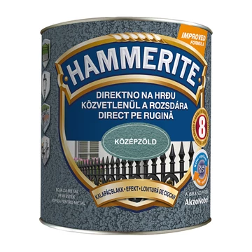 Hammerite közvetlenül rozsdára festék középzöld kalapácslakk  2,5 l