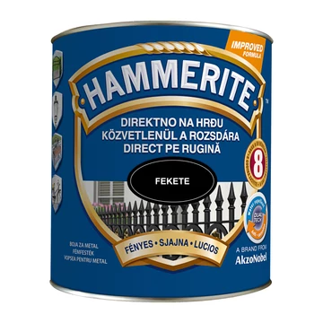 Hammerite közvetlenül rozsdára festék fekete fényes  2,5 l