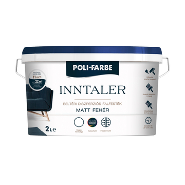 Polifarbe Inntaler fehér beltéri diszperziós falfesték választható kiszerelésben