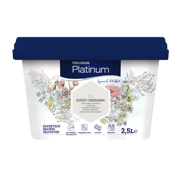 Poli-Farbe Platinum ezüst cineraria 2,5l színes beltéri falfesték