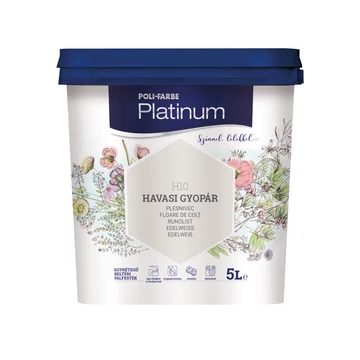 Poli-Farbe Platinum havasi gyopár 5 l színes beltéri falfesték