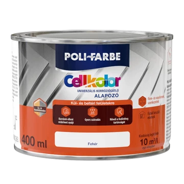 Poli-Farbe Cellkolor Univerzális Korróziógátló Alapozó fehér színben választható kiszerelésben