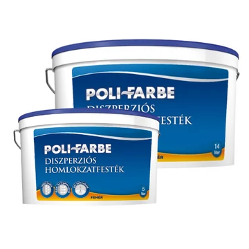 Poli-Farbe Diszperziós Homlokzatfesték fehér választható kiszerelésben