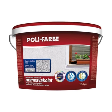 Nemesvakolat választható színben kapart 1,5 mm 25 kg Poli-Farbe