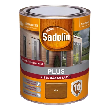 Sadolin Plus vizesbázisú dió 0,75 l vastaglazúr