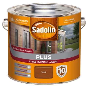 Sadolin Plus vizesbázisú teak 2,5 l vastaglazúr