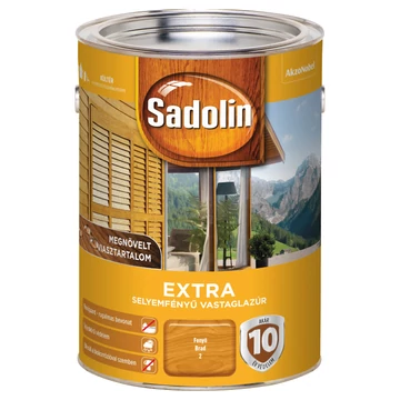 Sadolin Extra selyemfényű vastaglazúr fenyő színben 5l