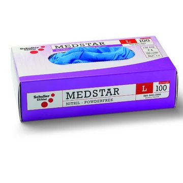 Gumikesztyű Púdermentes XL/10 méretben 100 db/ doboz MEDSTAR NITRIL