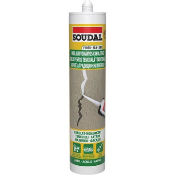 Vakolatjavító akril Soudal 280 ml fehér