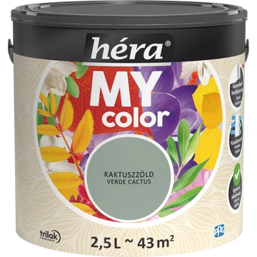 Héra My Color matt beltéri falfesték  kaktuszzöld színű 2,5l