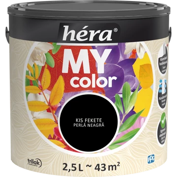 Héra My Color matt beltéri falfesték  kis fekete színű 2,5l