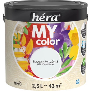 Héra My Color matt beltéri falfesték  skandináv szürke színű 2,5l