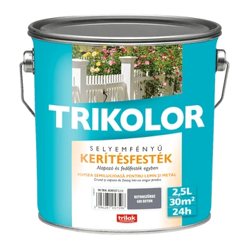 Trikolor kerítésfesték betonszürke 2,5l selyemfényű