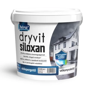 Héra Dryvit Siloxan vízlepergető vékonyvakolat fehér kapart 1,5MM 