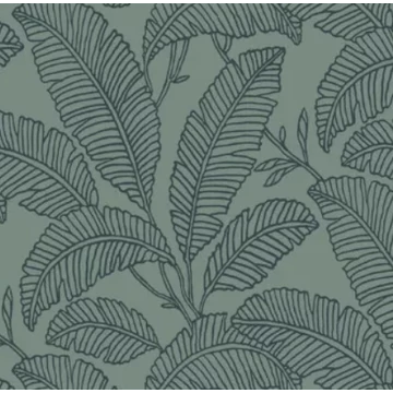 Levélmintás zöld vlies tapéta Attitude /Grandeco A66401