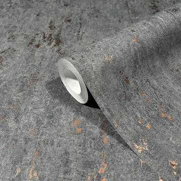 Beton mintás fekete színárnyalatú vlies tapéta City Romance/Marburg 35146