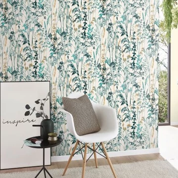 Levélmintás kék színű vlies tapéta Casual/Chic 10258-18