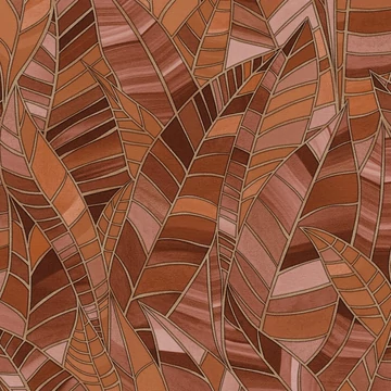 Levél mintás vörös színárnyalatú vlies tapéta ELLE DECOR 4 / ERISMANN 10446-13