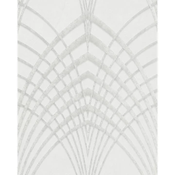Art Deco mintás fehér vlies tapéta  Modernista/ Marburg 32277