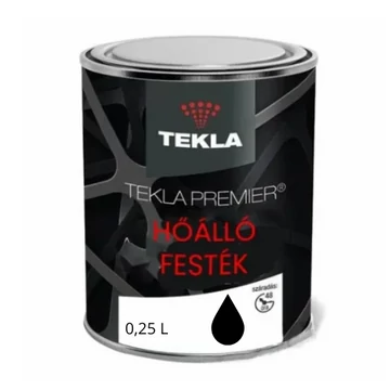 Hőálló festék TEKLA PREMIER fekete 0,25l