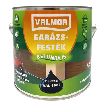 Valmor fekete 2,5 l Garázsfesték RAL 9005