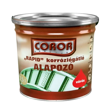 Coror Rapid vörös 2,5 l Korróziógátló alapozó