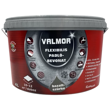 Valmor Flexibilis Padlóbevonat bazaltszürke 4 l