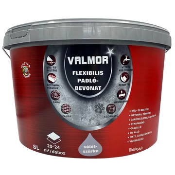 Valmor Flexibilis Padlóbevonat sötétszürke 8 l