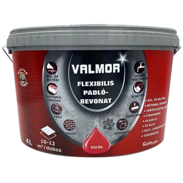 Valmor Flexibilis Padlóbevonat vörös 4 l