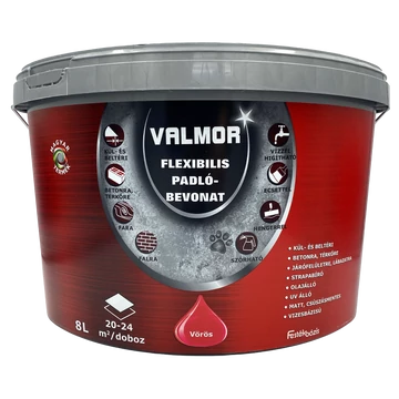 Valmor Flexibilis Padlóbevonat vörös 8 l