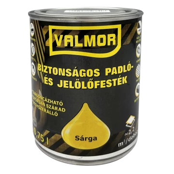 Valmor Biztonságos Padló- és Jelölő festék sárga 0,75 l