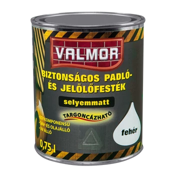 Valmor Biztonságos Padló- és Jelölő festék fehér 0,75 l