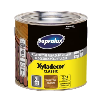 Supralux Xyladecor Classic oldószeres vöröses teák 2,5l vékonylazúr