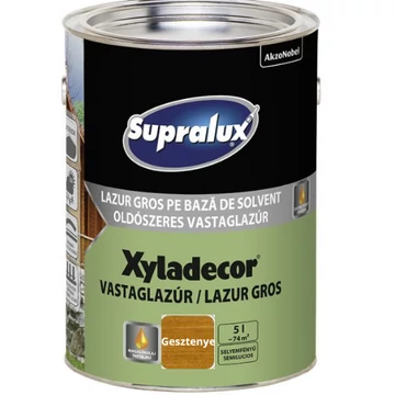 Supralux Xyladecor gesztenye 5l selyemfényű oldószeres vastaglazúr