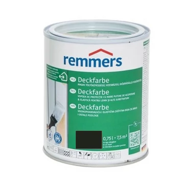 Remmers Deckfarbe Időjárásálló fekete 0,75l fedőfesték